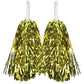 Yellow Metallic Cheerleading Pom Poms – Set of 12 with Easy-Grip Handles Australia Day