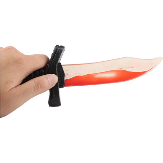 Fake Plastic BLOOD KNIFE Costume Party Vampire Joke Bleeding Halloween Party Scary