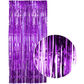 Tinsel Curtain Foil Metallic Fringe Backdrop Party Door Decorations (200cm x 100cm) - Purple