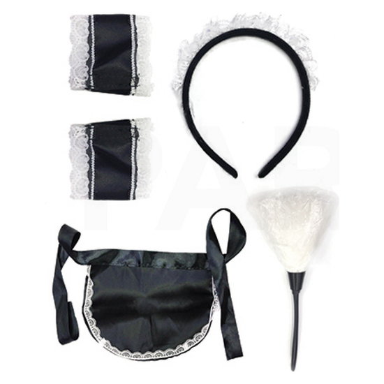 5pcs French Maid Costume Accessory Set Party Halloween Nurse