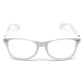 Wayfarer Sunglasses Glasses Party Wedding Fun Costume Dress Up - White/Clear