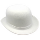 BOWLER HAT Party Vintage Costume Derby Felt Dance Halloween in White