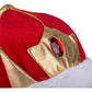 KING HAT Crown Costume Accessory Halloween Prince Party Dress Soft Gold/Red Cap