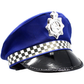 Police Officer Hat Pilot Cop Costume Party Cap Halloween Book Week - Blue