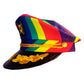 Rainbow Sailor Cap Costume Hat Pride Burning Man Festival Mardi Gras