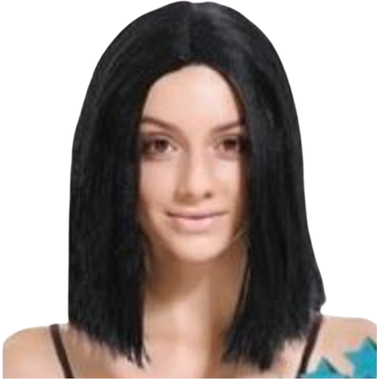 Lob Wig Hair Cosplay Wigs Party Costume - Black