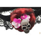 Skull & Rose Leg Garter Skeleton Halloween Costume Party Lace Accessory