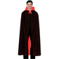 Halloween Mens Fancy Cape Red Black Long Cloak Coat Witch Ghost Vampire Costume