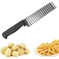 JELLY KNIFE Stainless Steel Blade Potato Vegetable Crinkle Wavy Cutter Slicer