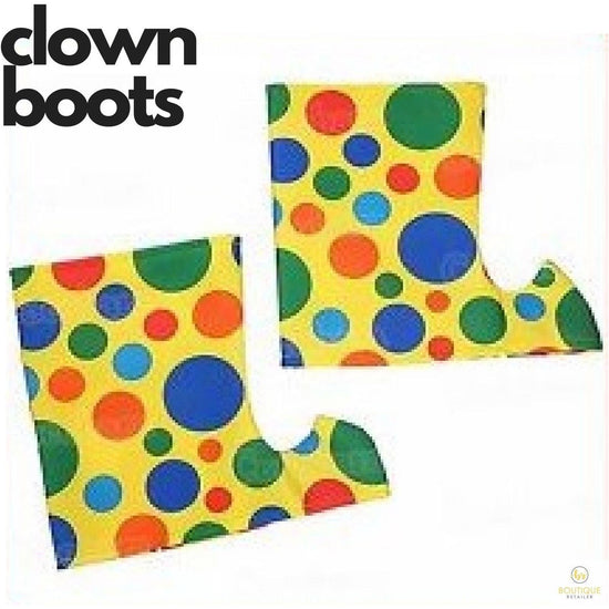 CLOWN BOOTS Shoe Covers Jester Elf Costume Party Halloween Shoes