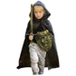 Kids Cape Cloak Hooded Robe Halloween Vampire Witch Wizard 120cm Hood - Black