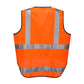 3x HUSKI Hi Vis Patrol Vest 3M Tape Safety Workwear High Visibility Bulk - Orange - L