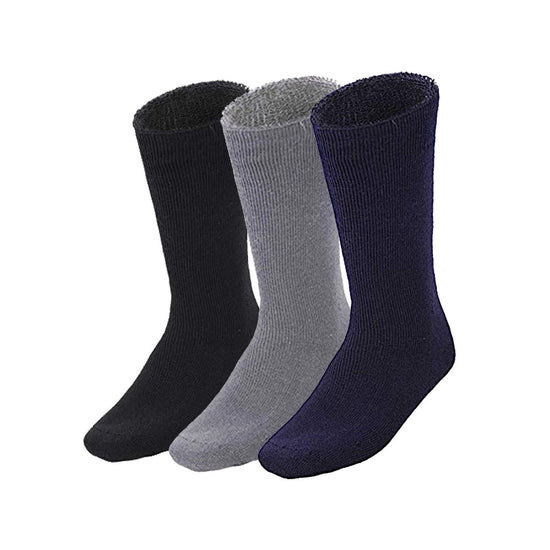 3 Pairs BAMBOO SOCKS Mens Heavy Duty Premium Thick Work Socks Cushion BULK - Assorted Colour Pack - 6-11