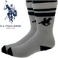 U.S. Polo Assn. Livergy Mens Crew Socks - White/Navy - 1 Pack of 3 Pairs - EU 39-42