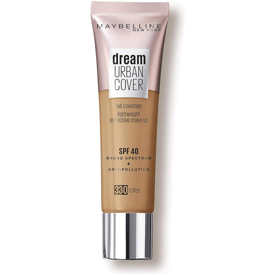 Maybelline Dream Urban Full Cover Liquid Foundation Toffee (330) 4.5g 30ml SPF 40