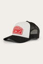 Ringers Western Wheatbelt Trucker Baseball Cap Hat in White/Red