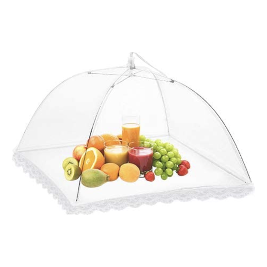 15" MESH FOOD COVER Kitchen BBQ Collapsible Lace Net Insect Fly Wasp Protection