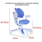 2x Ergonomic Children Kids Study Chairs Height Adjustable - Pink