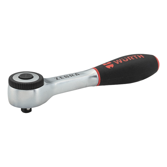 Wurth 1/4" Reversible Ratchet Wrench 360 Degree Twist Handle Chrome Vanadium 135mm