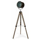 153cm Nautical Tripod Floor Lamp w Matte Grey Lamp Head Searchlight Spot Light