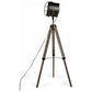 153cm Nautical Tripod Floor Lamp w Matte Grey Lamp Head Searchlight Spot Light