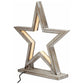 33cm Bamboo Star LED Table Lamp Light Modern Bedside - Antique Timber