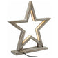 33cm Bamboo Star LED Table Lamp Light Modern Bedside - Antique Timber