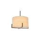 Modern Scandi Metal Hanging Pendant Lamp w/ Linen Shade Light - Matte Black