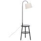 Naples Tripod Floor Lamp Shelf Storage Drawer Bed Side Table Light w/ USB Charger