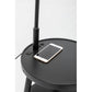 Naples Tripod Floor Lamp Shelf Storage Drawer Bed Side Table Light w/ USB Charger