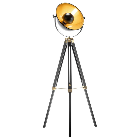 Premium Tripod Spotlight Lamp Nautical Designer Extendable Light - Matte Black