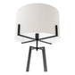 Modern Dimmable Floor Lamp w/ Linen Shade Designer Bedroom Lighting - Matte Black