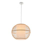 Natural Woven Bamboo Sphere Pendant Lamp Hanging Light Bell Shade Boho Tropical