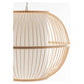 Natural Woven Bamboo Sphere Pendant Lamp Hanging Light Bell Shade Boho Tropical