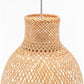 Natural Woven Bamboo Cone Pendant Lamp Hanging Light Bell Shade Boho Tropical