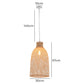 Natural Woven Bamboo Cone Pendant Lamp Hanging Light Bell Shade Boho Tropical