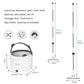 Premium Microfiber Round Mop Bucket Set w/ Clean & Dirty Water Separation 360 Degree - White