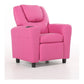 Set of 4 Oliver Kids Recliner Chair Sofa Children Lounge Couch PU Armchair Pink