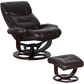 Julio Faux Leather Premium Reclining Lounge Arm Chair w/ Ottoman Swivel Sofa