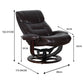 Julio Faux Leather Premium Reclining Lounge Arm Chair w/ Ottoman Swivel Sofa