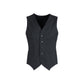 Mens Peaked Vest Waistcoat w/ Knitted Back Suit Formal Wedding Dress Up - Charcoal - 102