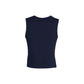 Mens Peaked Vest Waistcoat w/ Knitted Back Suit Formal Wedding Dress Up - Navy - 102