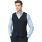 Mens Peaked Vest Waistcoat w/ Knitted Back Suit Formal Wedding Dress Up - Navy - 102