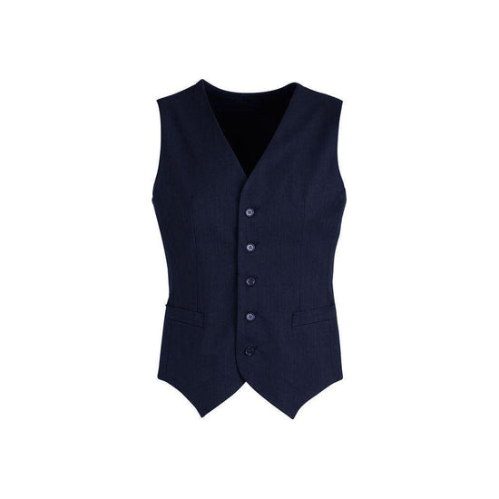 Mens Peaked Vest Waistcoat w/ Knitted Back Suit Formal Wedding Dress Up - Navy - 107