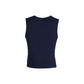 Mens Peaked Vest Waistcoat w/ Knitted Back Suit Formal Wedding Dress Up - Navy - 107