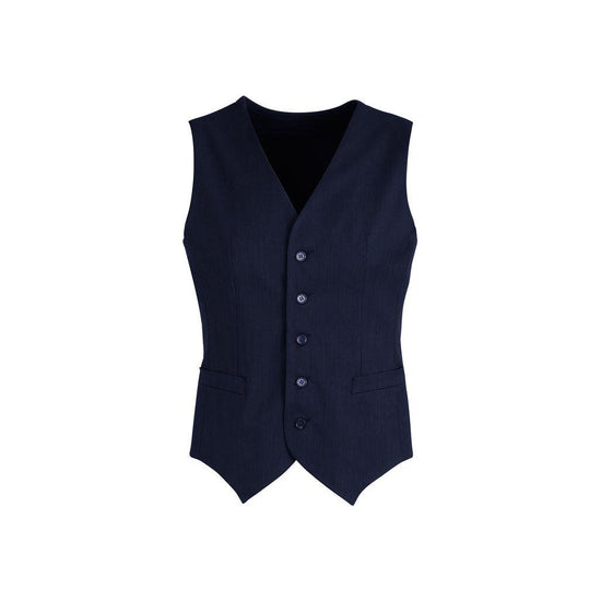 Mens Peaked Vest Waistcoat w/ Knitted Back Suit Formal Wedding Dress Up - Navy - 112