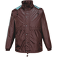 HUSKI STRATUS RAIN JACKET Waterproof Workwear Concealed Hood Windproof Packable - Garnet Red - S