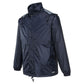 HUSKI STRATUS RAIN JACKET Waterproof Workwear Concealed Hood Windproof Packable - Navy Blue - M