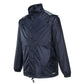HUSKI STRATUS RAIN JACKET Waterproof Workwear Concealed Hood Windproof Packable - Navy Blue - 3XL