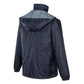 HUSKI STRATUS RAIN JACKET Waterproof Workwear Concealed Hood Windproof Packable - Navy Blue - 3XL